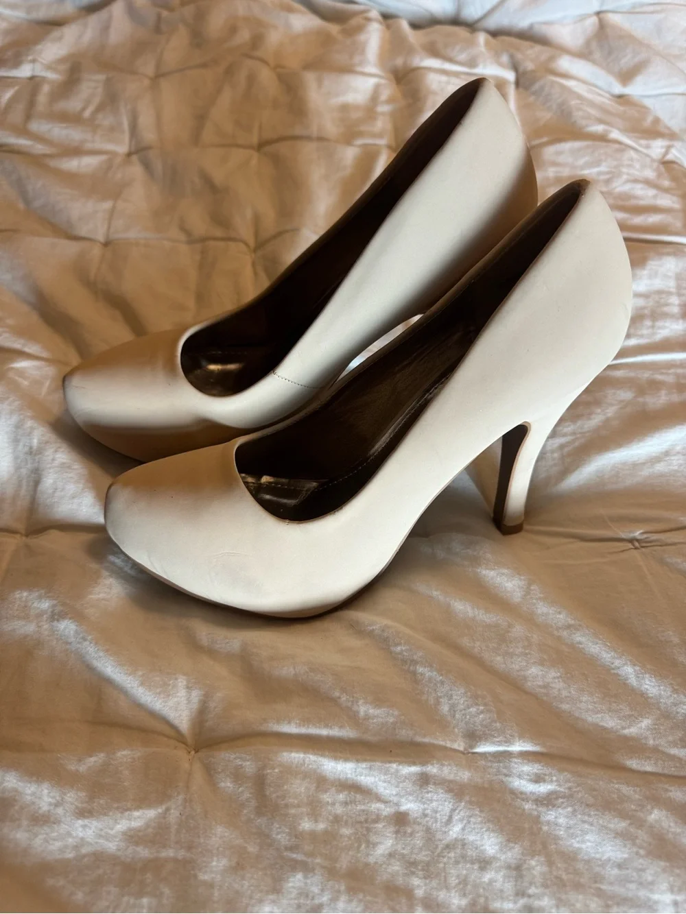 Dream Pairs Cream High Heel Pumps for Women